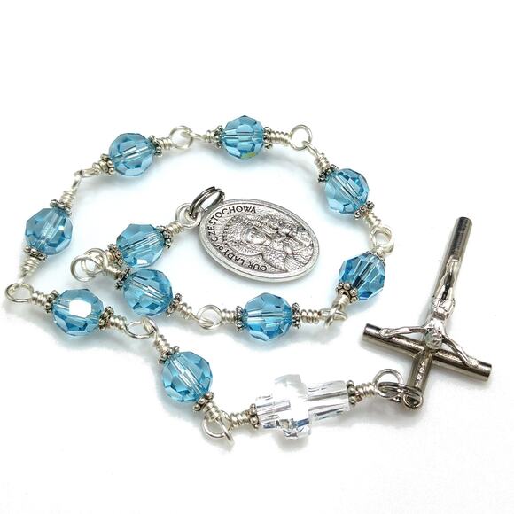 Our Lady of Czestochowa One Decade Rosary, Handmade Catholic Rosary - Picture 6 of 10